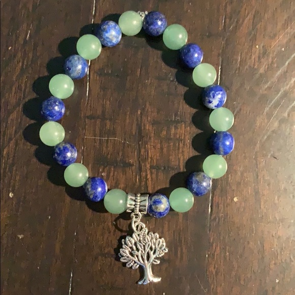 Aventurine and Lapis Lazuli Crystal bracelet - Picture 3 of 4